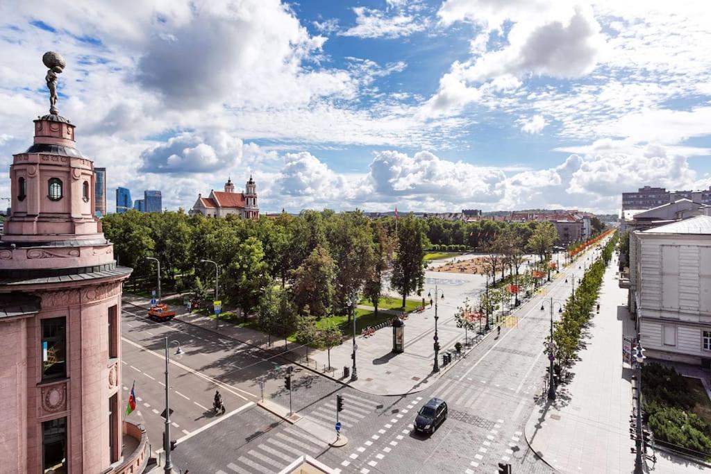 Luxury Apartment In Gediminas Avenue With Terrace Wilna Exterior foto