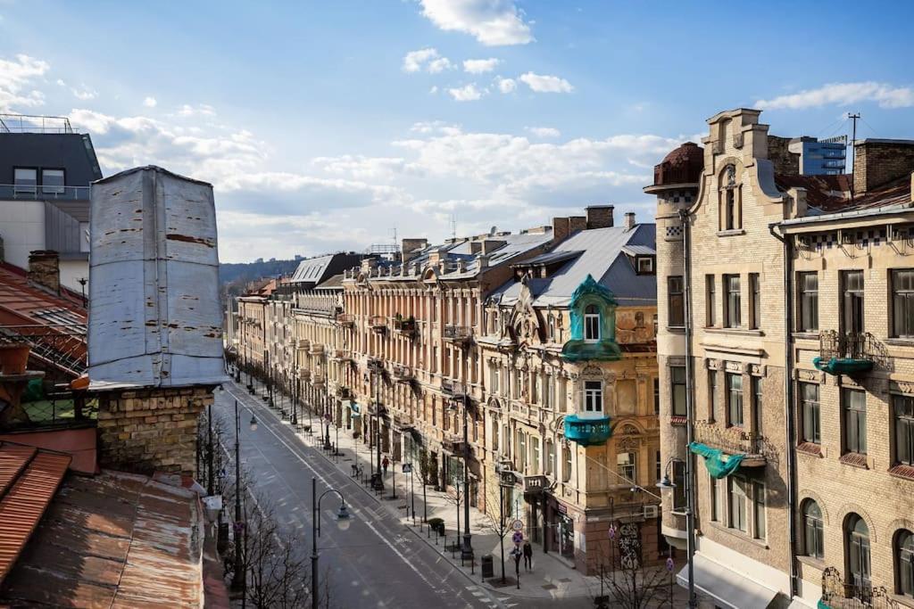 Luxury Apartment In Gediminas Avenue With Terrace Wilna Exterior foto